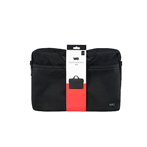 Sacoche ordinateur 17.3'' WE noir imperméable grand format Polyester 900D
