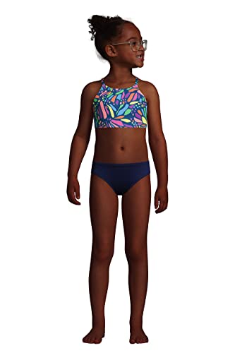 Lands' End G Bikini Swim Bottoms Deep Sea Navy Kids 12 #TOP4