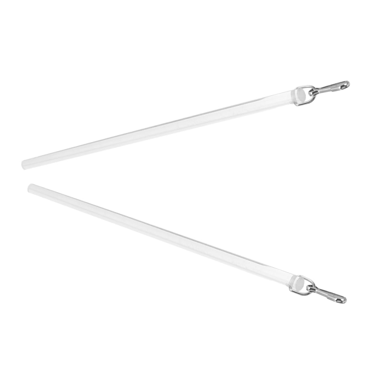 2Pcs Acrylic Drapery Wand Easy Install Curtain Pull Rod for Blinds Sheers Elegant for Home Living Room Bedroom Office