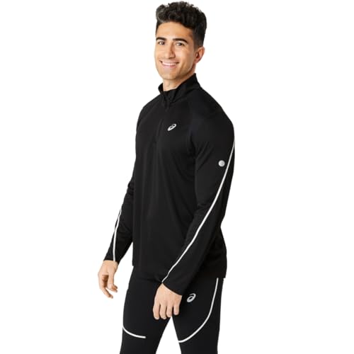 ASICS Men's Road 1/2 Zip TOP Running Apparel, L, Performance Black3