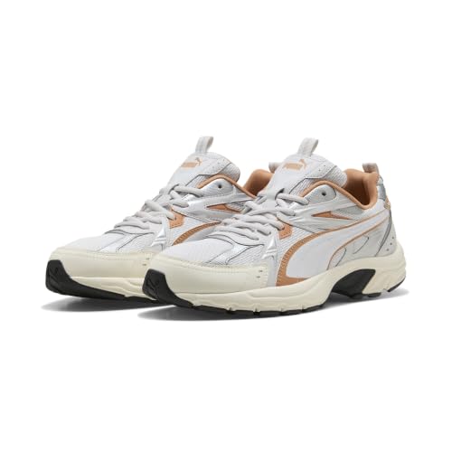 PUMA Erwachsene Milenio Tech Sneakers 42, Feather Gray White Cinnabar Orange – Ansicht 1
