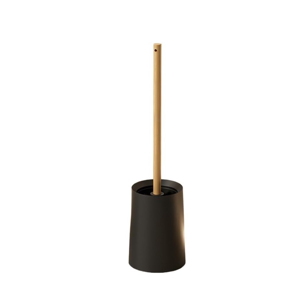 toilet brushes & holders Toilet Brush Household Long Handle Wall-mounted Floor-standing with Base Cleaning Set(Black)