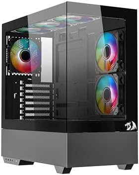 Gabinete Gamer Redragon Reflect Pro Preto Sem Fans Mid Tower CA-6...