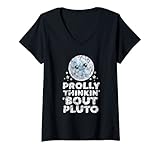 Photo Gallery donna carino kawaii plutone planet | prolly thinkin bout plutone divertente maglietta con collo a v Photo Gallery donna carino kawaii plutone planet | prolly thinkin bout plutone divertente maglietta con collo a v