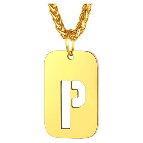 FindChic Personalised Gold Dog Tag Necklace Cover