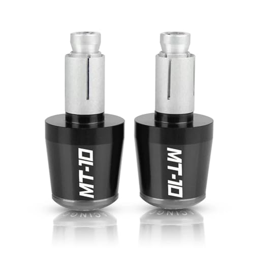 Motorrad 7/8" 22MM Lenkergriffe Lenkerenden Kappenstecker Für Yamaha MT-10 FZ-10 MT10 MT10SP 2021 2022(Black and Grey)