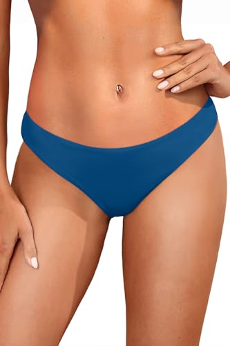 Image of Tempt Me Women Low Rise Bikini Bottoms - Moderate Coverage Bathing Suit Bottoms Low Waisted Swimsuit Bottoms Brief