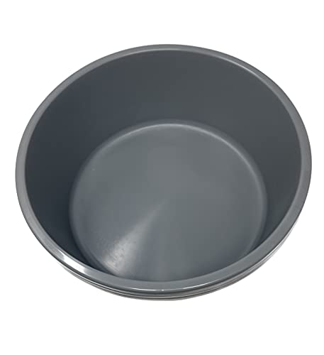 Wash Basins – Round Plastic Hospital Bedside Tub [Pack Of 3] 5 Quart - Portable Foot Bath Soaking Bucket Basin - Gray #TOP2