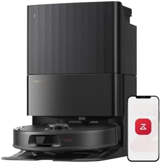 roborock Qrevo S5V Robot Vacuum and Mop, FlexiArm Edge Mopping, 12,000Pa Suction, Dual Zero-Tangle System, Smart Obstacle Avoidance, 10mm Mop Lifting, Auto Mop Washing&Drying, Self-Emptying&Refilling