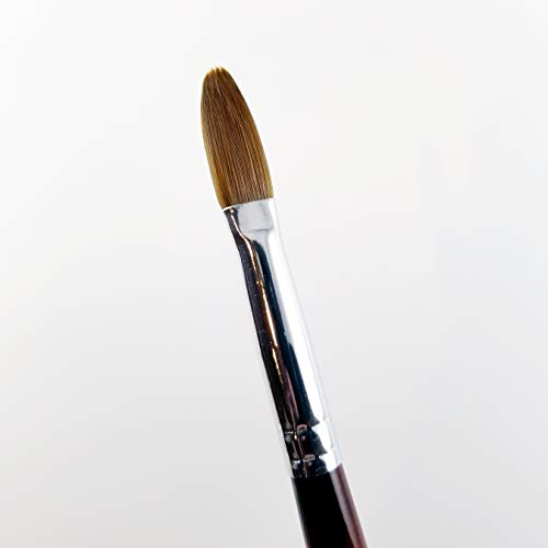 EX Kolinsky Acrylic Powder Nail Brush (CRIMPED) (EX Kolinsky CRIMPED Size 14)