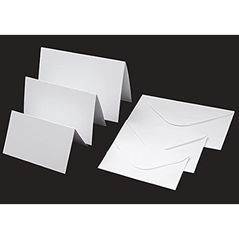 Assorted 3 Sizes White Blank Greeting Cards and Moistenable Glue Envelopes 3 x 5 - 4 x 6 - 5 x 7 Heavyweight Folded Cardstock 50 Pack Printable Christmas Wedding Invitations All Occasions Cards Cover