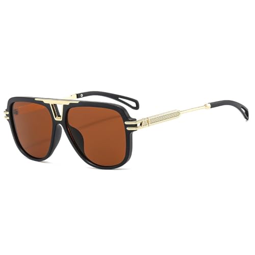 Lunettes de soleil classiques double pont rétro mixtes avec protection UV400 pour l'été