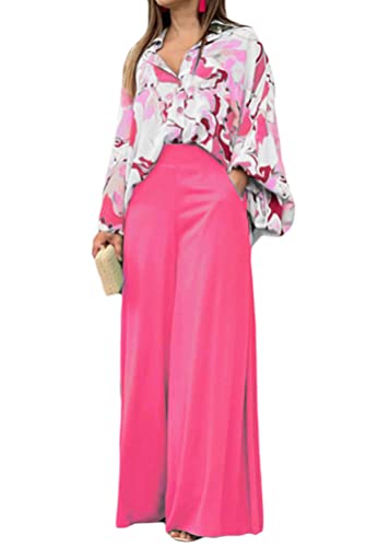 ORANDESIGNE Damen Hosenanzüge Elegant Business Anzug Set Hosenanzug Shirt...