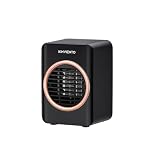 Small Space Heater for Office Home, 350W Ceramic Electric Heater with Tip-over and Overheat protection, Fast Safety Heat Personal Portable Desk Heater, Space Heaters for Indoor Use Bedroom Table Black