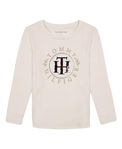Image of Tommy Hilfiger Girls Long Sleeve Logo Graphic Crew Neck T-Shirt