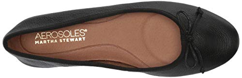 Aerosoles Womens Martha Stewart Homerun Ballet Flat, Black Leather, 9.5 Us #TOP4
