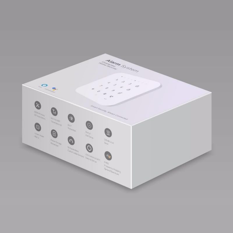 Alarme Maison sans Fil WiFi et GSM 4G connectée CASA avec sirène extérieure - kit 9