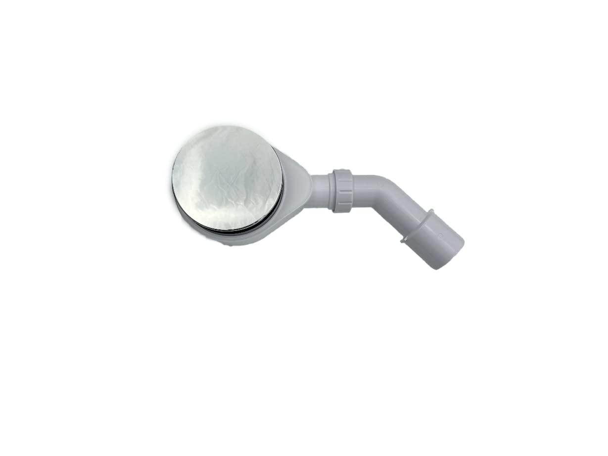 ECOLAM Garniture d'écoulement Siphon Bonde pour Receveur de Douche chromé Extra Plat 58 mm Siphon Ø 90 mm écoulement Jano 7302S