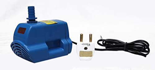 Image of GLOBUS 303 Submersible Water Pump Motor | 18Watt Blue ABS Fountain for Cooler, Aquarium & Small Pond | Free 2-Pin Socket (Multicolor)