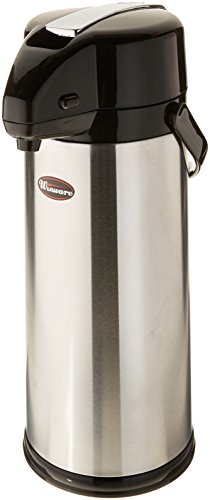 Winco Glass Lined Airpot, 3-Liter, Lever Top