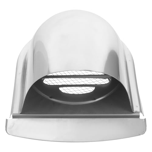 Mobestech Tapa de Ventilación para Chimenea Exterior de Acero Inoxidable 201, Cubierta Redonda Diseño en U, Protección contra Lluvia y Viento para Ventilación