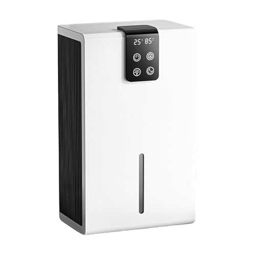 Deshumidificador - Deshumidificador Eléctrico, 2400ml/24h Deshumificadores de Humedad, con Apagado Automático, Para Sótano de 30m², Dormitorio, Baño, Blanco