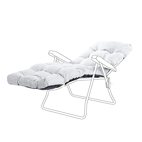 Gardenista Cojín para Tumbona de Jardín,Cojín Colchón para Tumbona o Mueble para Jardín, Cojín para Silla Mecedora con Correas, Colchoneta Tumbona Exterior con Relleno de Espuma para Migas (Gris)
