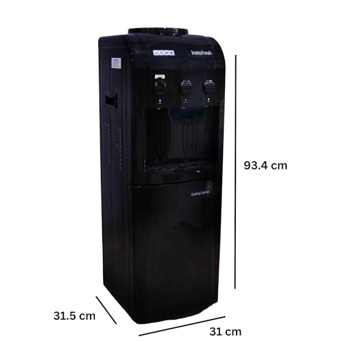 Image of USHA INSTAFRESH FS Jet Black 3 TAP (63HNCCCBL3FIFMV) with Cooling Cabinate-Bottled Water Dispenser