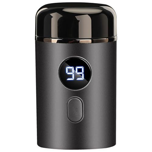 Mini rasuradora eléctrica, rasuradora de viaje portátil con pantalla digital, recargable y lavable para hombres.