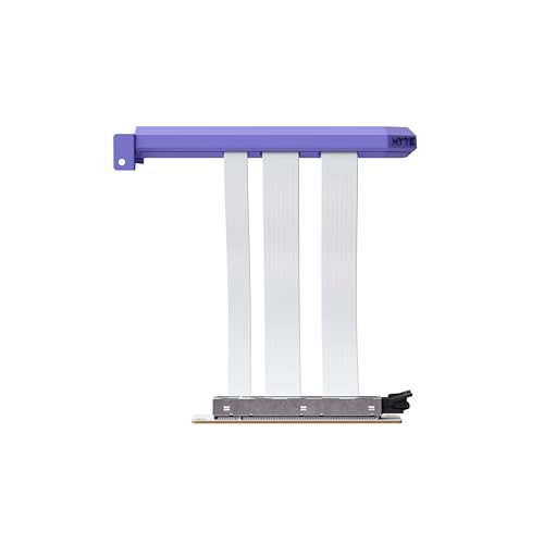 Image of Hyte PCIe 5.0 Hyper Riser - PCI Express Gen 5.0 Luxury Vertical Riser Cable with Reinforced Metal Slot for Vertically Mounted GPU - Taro Milk (Purple)