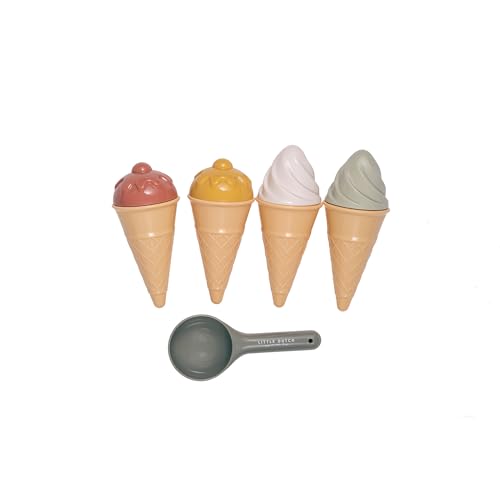 Little Dutch 2012406 - Set Di Giocattoli Per Sabbia, 9 Pezzi, Vintage