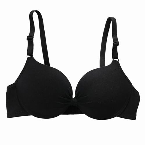 Gathering Fashion Ladies Bra Breathable Glossy Multi Coloured Sexy Ring Bra Bustier Mujer Pechos Grandes, Negro , XXL
