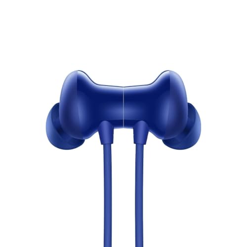 Image of Bluetooth Wireless in-Ear Neckband Earphones with Mic, 12.4mm Dynamic Drivers, Up to 30 Hours Playtime, Fast Charging, IPX Water & Dust Resistance, Deep Bass, Type-C, ENC Calling (Blue)