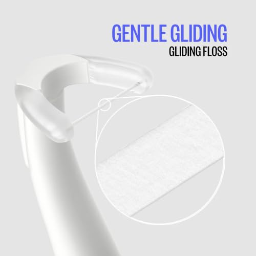 Image of FLAUS Electric Flosser Refills (Oprah's List, Shark Tank) 90ct Gentle Gliding Dental Clear Floss Heads - Refillable Floss Picks,Gentle Gum Care, Dentist Recommended Tooth Flossers