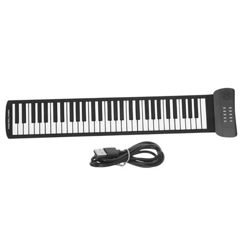 Alasum Silicone Children Keyboard Piano 61 Keys Portable Electronic Piano Boys and Girls Hand Rolled Present for Boys and Girls