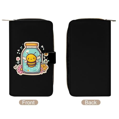 Bee in A Bottle Long Wallet for Women Men Purses Coin Pouch Credit Card Holder Organizer3