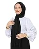 Prien Foulard Hijab Pour Femme, Robe De Priere, Bonnet Moderne En Jersey Doux, Turban Musulmane Turque, Abaya De Prière Haut De Gamme, Cadeau Omra, Ensemble Hijab (Noir) #4