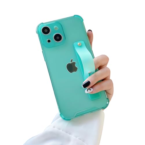 siduater for iPhone 15 Plus Case with Strap Holder Stand - Green