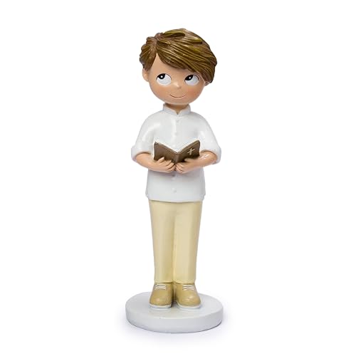 Mopec Y100 Figurine pour gâteau communion enfant avec Bible 13 cm
