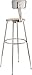 National Public Seating 6230HB Grey Steel Stool with Hardboard Seat Adjustable and Backrest, 31