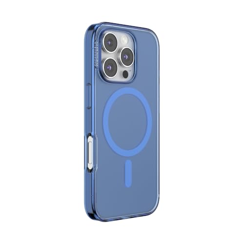 Image of PopSockets iPhone 16 Pro Case Compatible with MagSafe, Phone Case for iPhone 16 Pro, Wireless Charging Compatible, Case Only - Vermeer Blue