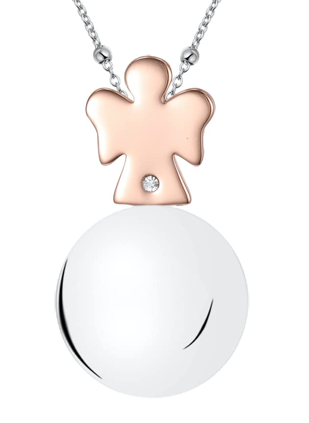 Chiama Angeli Oro Rosa Satinato Zirconato Bimbi Oro