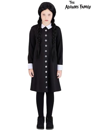 Disfraz Completo Niña Wednesday Addams Vestido Negro miniatura 2