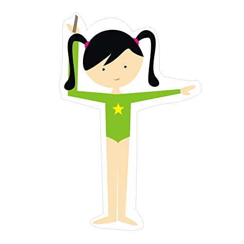 Image of Pretty Ur Party Gymnastics Theme Paper Cutouts for Birthday Parties, Party Supplies decor, Birthday Party Decoration Cut-Outs - Multicolour (10 pcs)