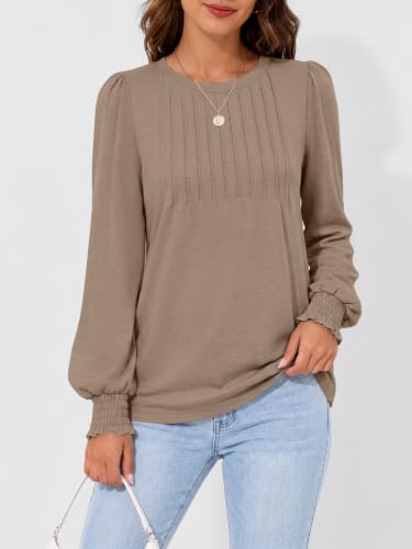 Image of AUTOMET Womens Long Sleeve Shirts Fall Blouses Tops Business Casual Outfits