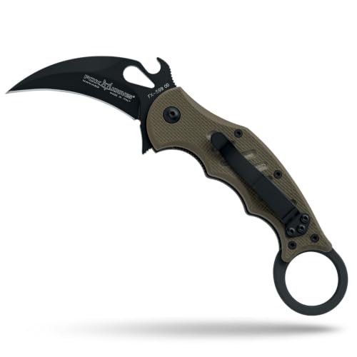 Fox Knives FX-599 G10 OD Green Emerson Wave Folding Karambit Knife