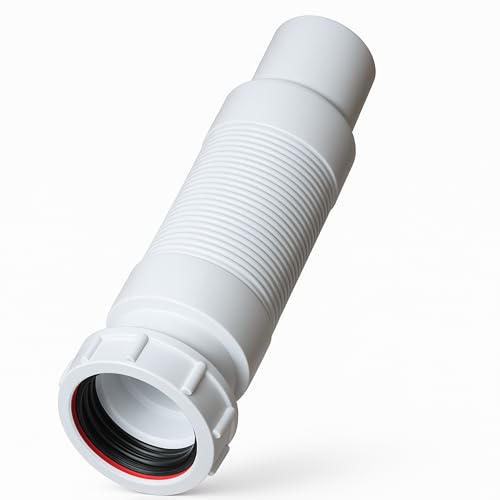 Hulthor Tuyau d'évacuation flexible Easy-Fit de 40 mm – Connecteur de vidange de baignoire et d'évier de 3,8 cm, compression – Extrémité du robinet, connexion...