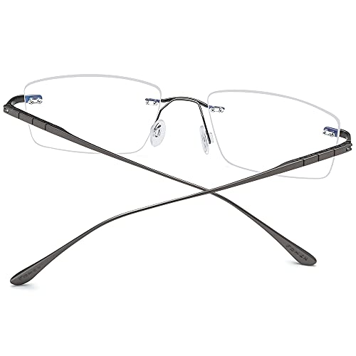 Image of FONEX Titanium Glasses Frame for Men,Square Eyewear Full Optical Eyeglasses F85641