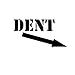 DAI/VDC | (WHITE) Dent Arrow JDM Vinyl Car/Laptop/Window/Wall Decal