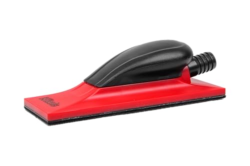 NTools SPO Lijadora manual con succión, 198 x 70 mm | Bloque de lijado manual | Lijado sin polvo: sistema de orificios de aspiración y conexión de manguera ajustable